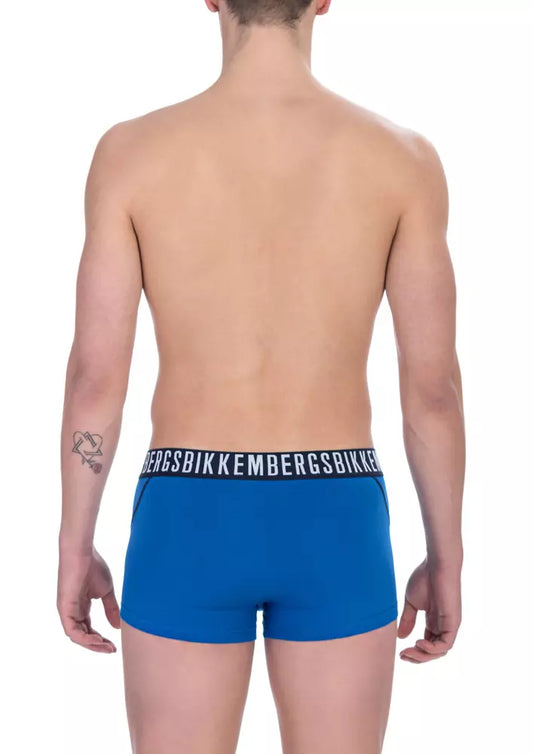 Confezione di boxer in cotone blu da uomo