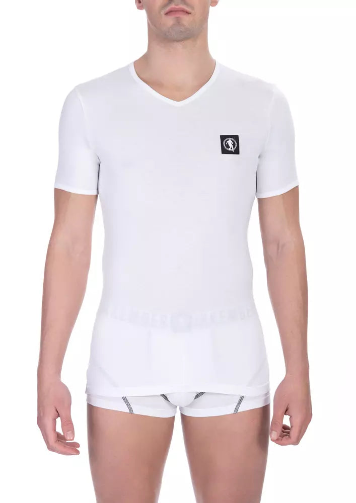 T-shirt da uomo in cotone bianco