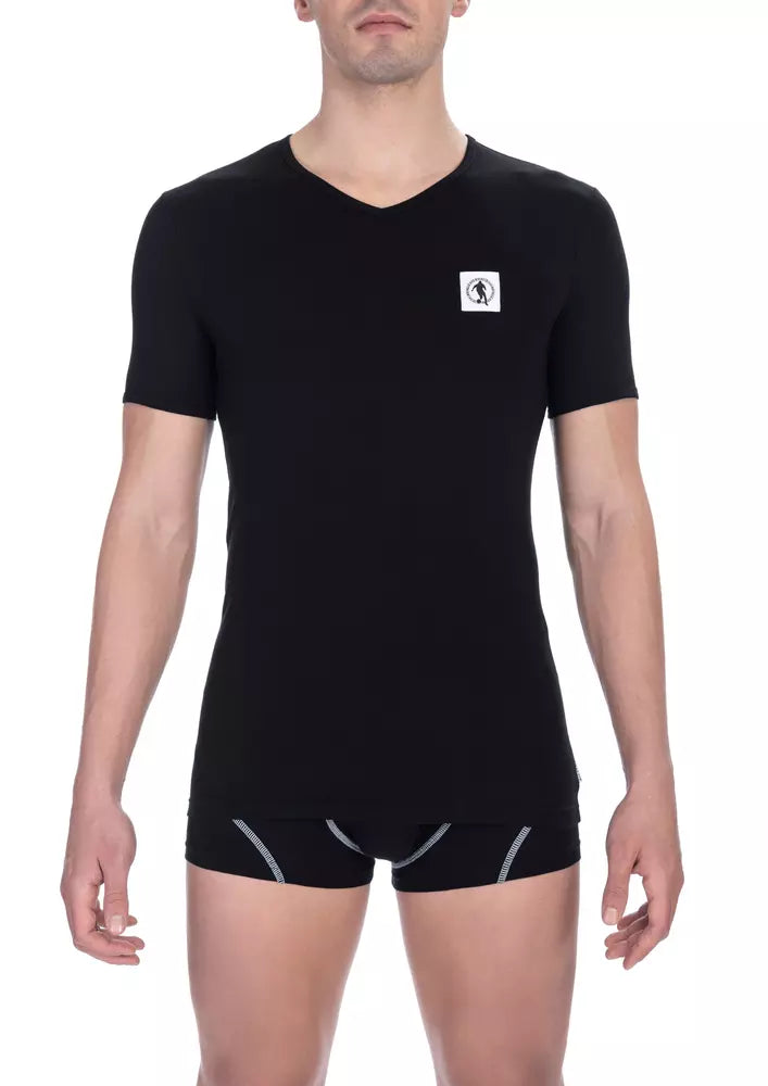 T-shirt da uomo in cotone nero