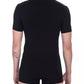 Black Cotton Men V-Neck T-Shirt