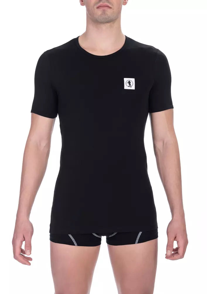 T-shirt da uomo in cotone nero