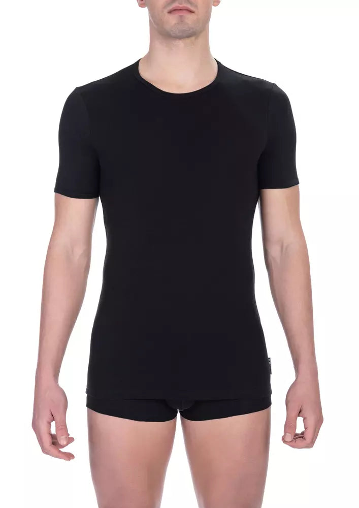 T-shirt da uomo in cotone nero