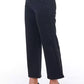 Black Cotton Women Cropped Trouser