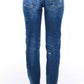 Blue Cotton Women Jeans