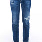 Blue Cotton Women Jeans