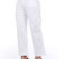 White Cotton Women's Cropped Trouser