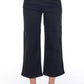 Black Cotton Women Cropped Trouser