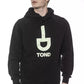 Black Cotton Men Sweatshirt