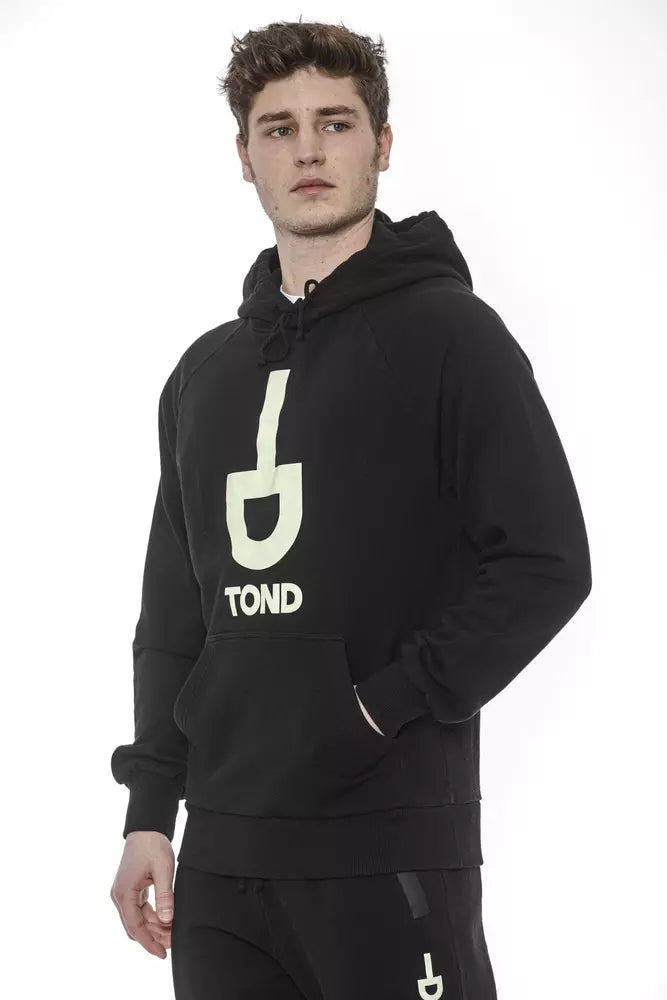 Schwarzes Herren-Sweatshirt aus Baumwolle