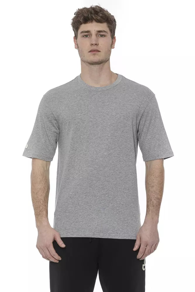 Graues Herren-T-Shirt aus Baumwolle