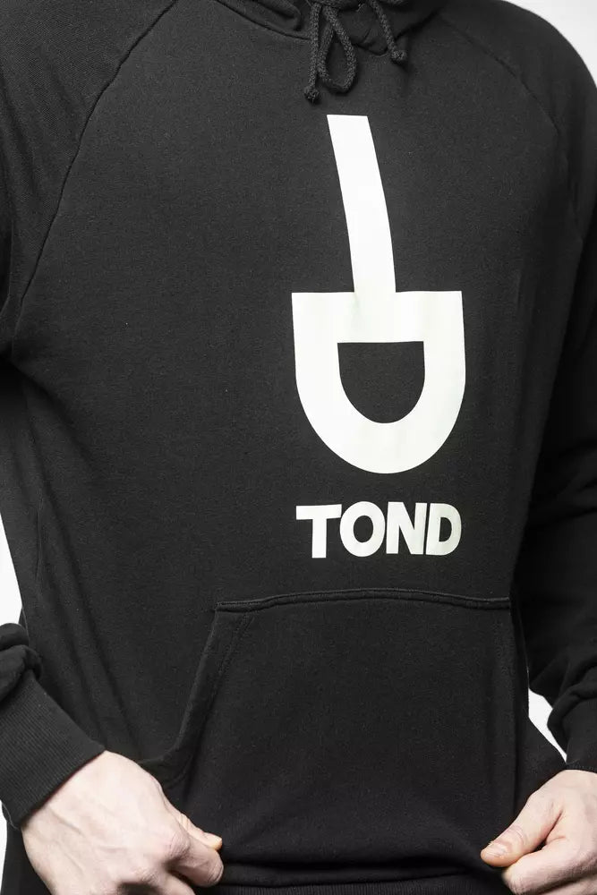Schwarzes Herren-Sweatshirt aus Baumwolle