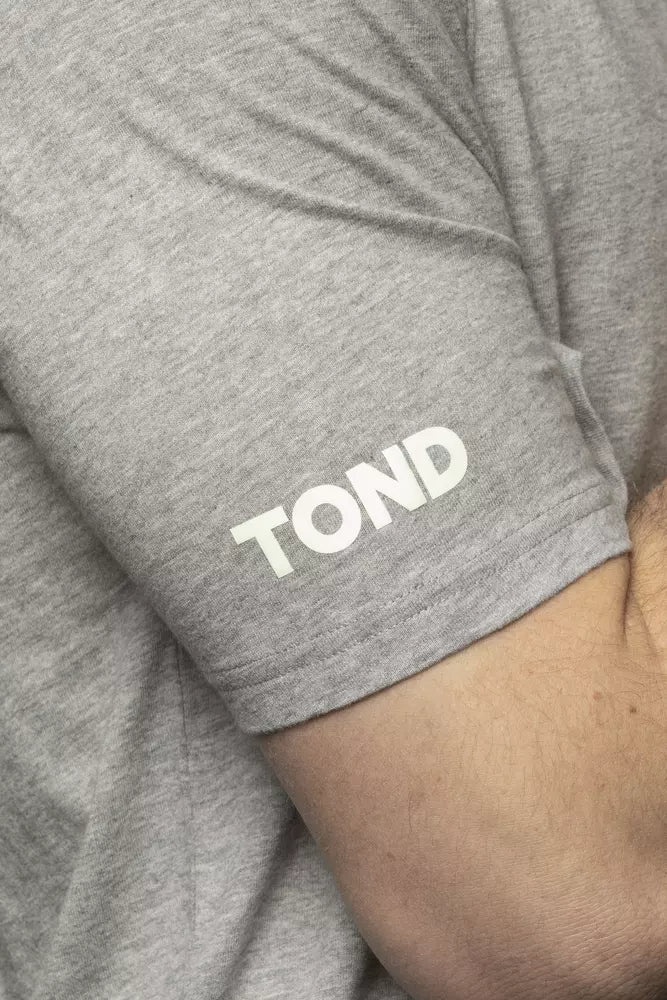 Graues Herren-T-Shirt aus Baumwolle
