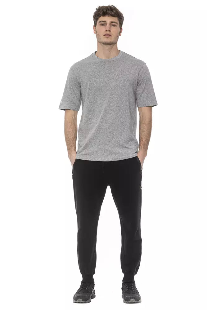 Graues Herren-T-Shirt aus Baumwolle