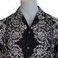 Elegantes Satin-Blumen-Barockhemd