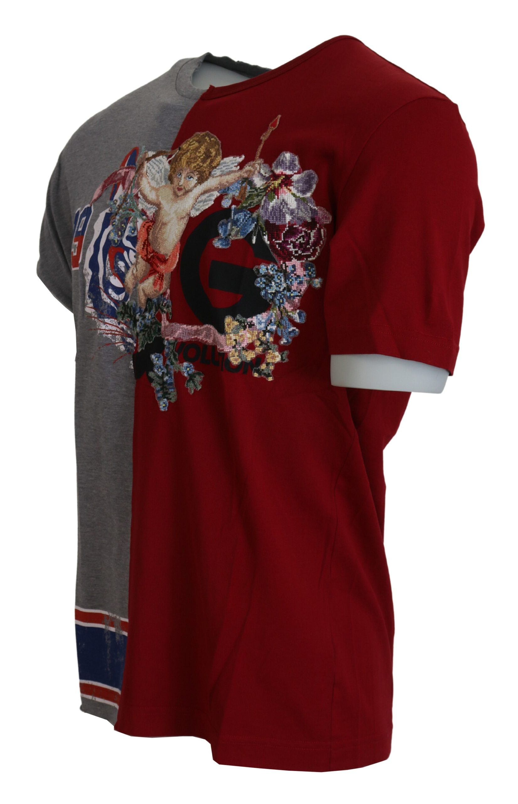 T-Shirt mit Rundhalsausschnitt und Blumenengeln