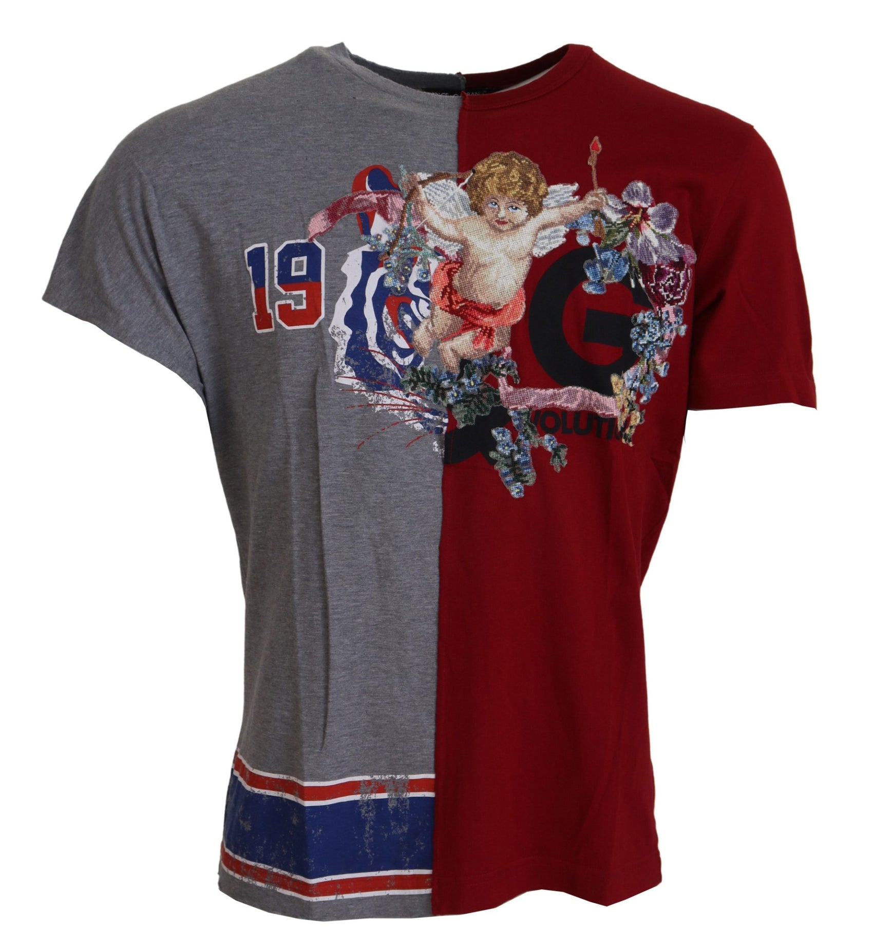 T-Shirt mit Rundhalsausschnitt und Blumenengeln