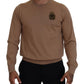Maglione girocollo in cashmere beige