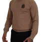 Maglione girocollo in cashmere beige
