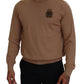 Maglione girocollo in cashmere beige