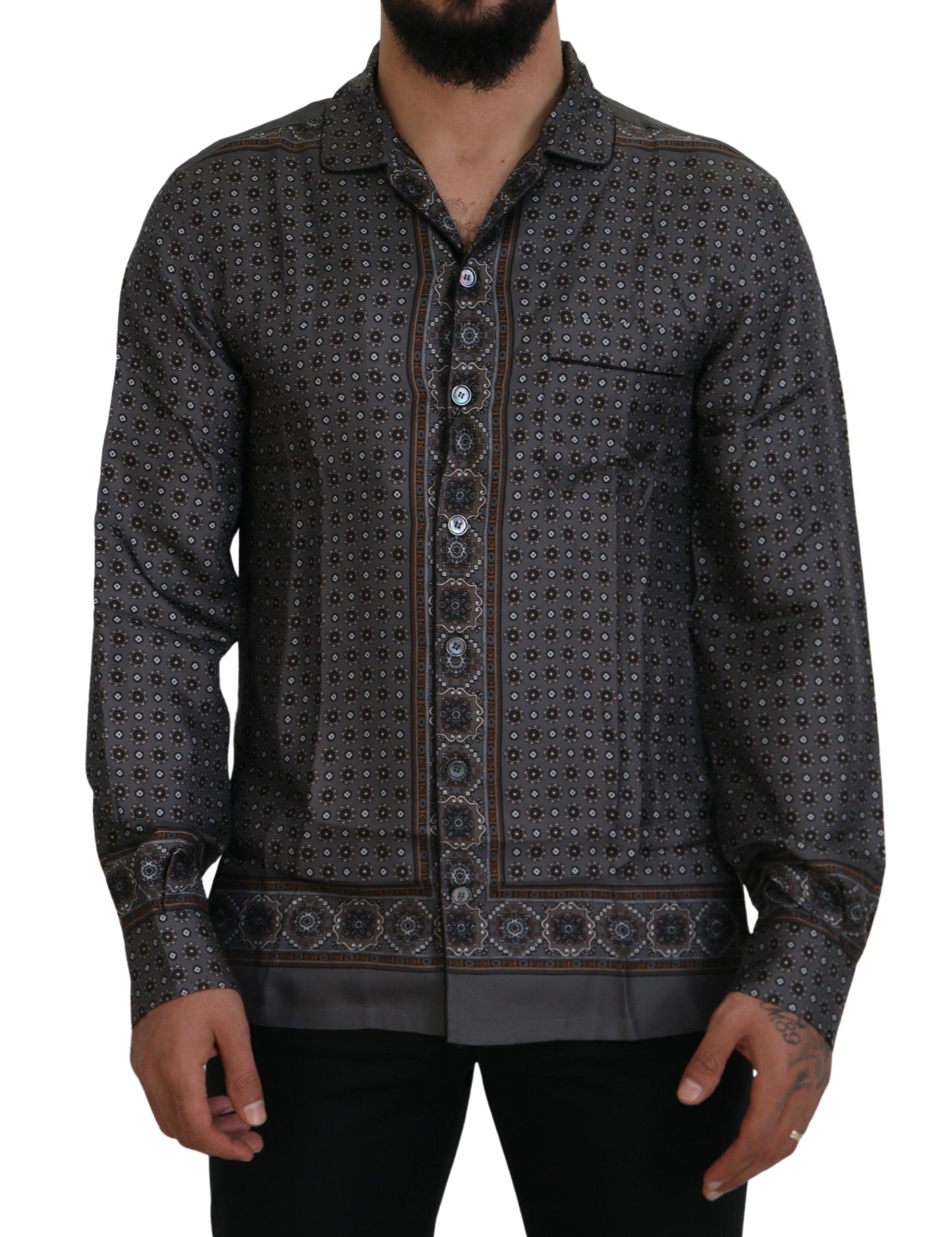 Elegantes Barockhemd aus Seidensatin