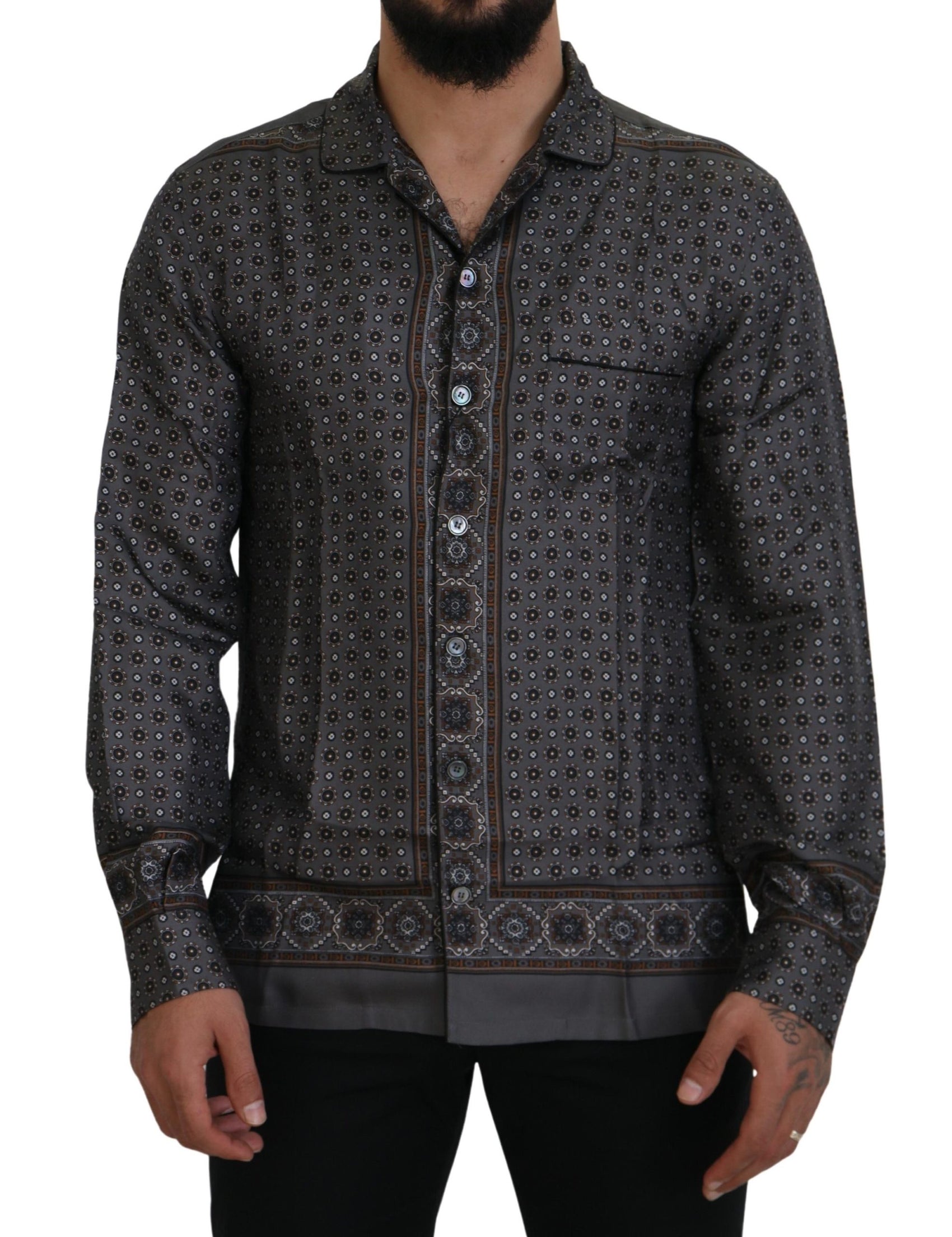 Elegantes Barockhemd aus Seidensatin