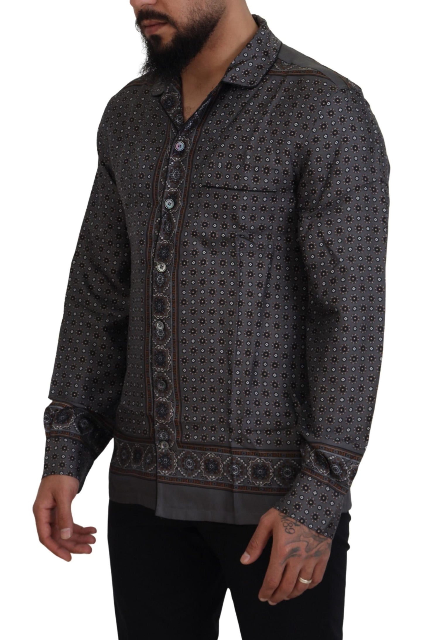 Elegantes Barockhemd aus Seidensatin