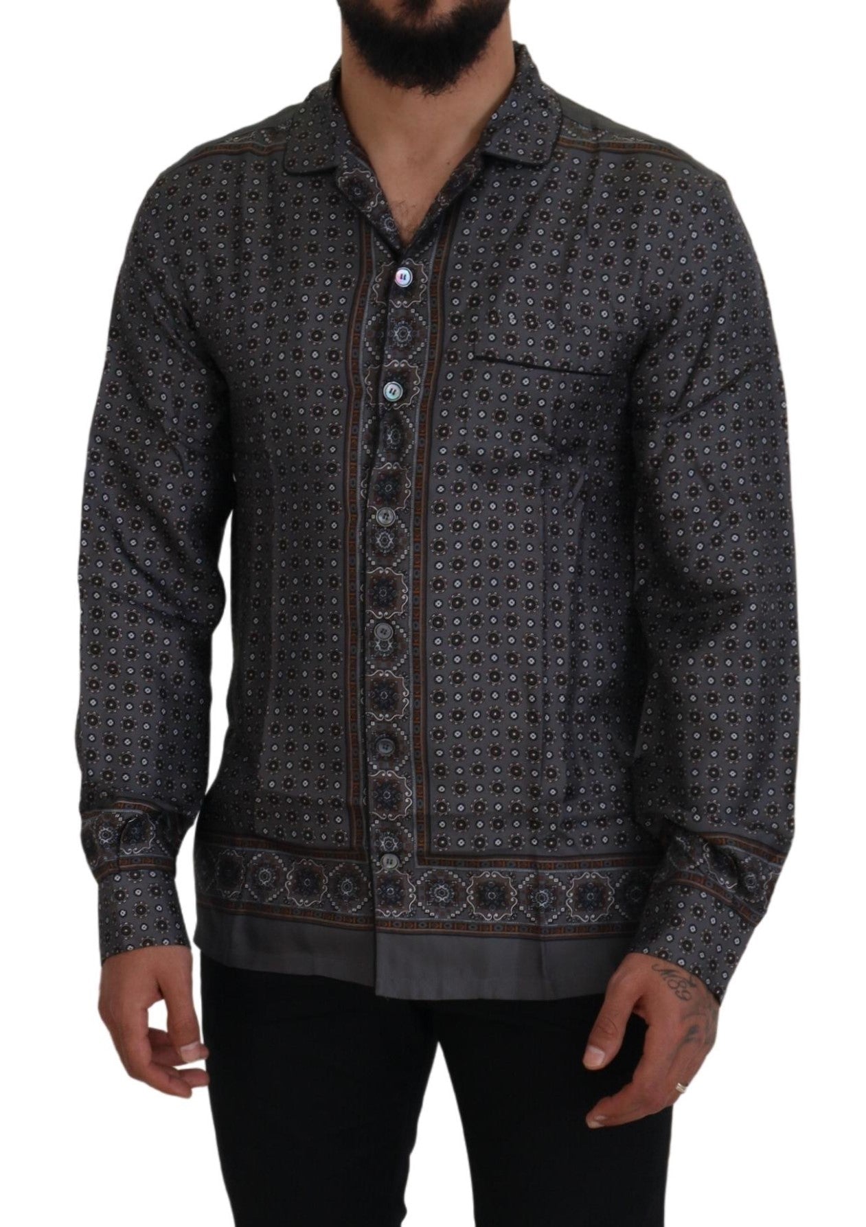 Elegantes Barockhemd aus Seidensatin