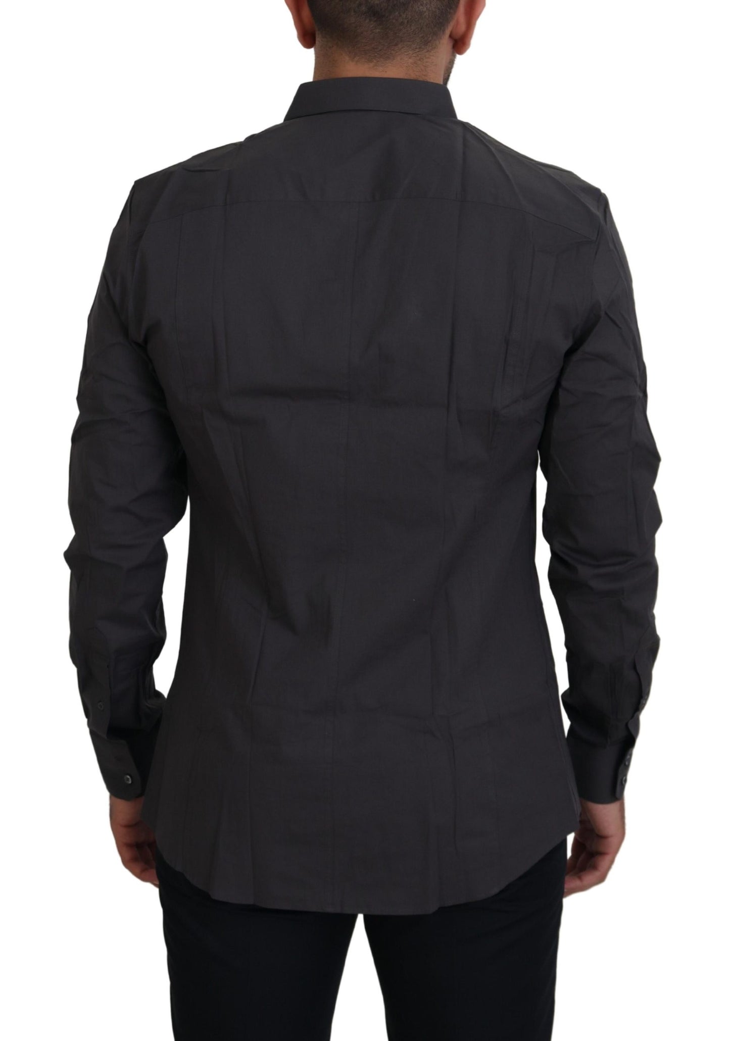 Elegantes, graues Slim Fit-Hemd „Sicilia“