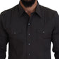 Elegantes, graues Slim Fit-Hemd „Sicilia“