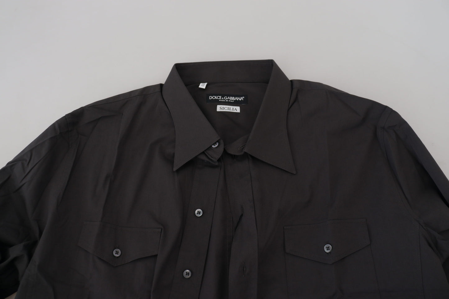 Elegantes, graues Slim Fit-Hemd „Sicilia“