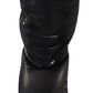 Elegante halbhohe Stiefel aus schwarzem Polyester