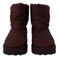 Elegant Bordeaux Mid Calf Boots