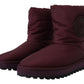 Elegante bordeauxrote Stiefeletten mit halbhohem Schaft