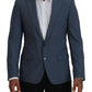 Elegant Blue Single Breasted Sport Blazer