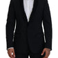 Elegant Black Silk-Lined Evening Blazer