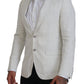 Elegant White Sicilia Single Breasted Blazer