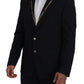 Sicilian Style Black Single Breasted Blazer