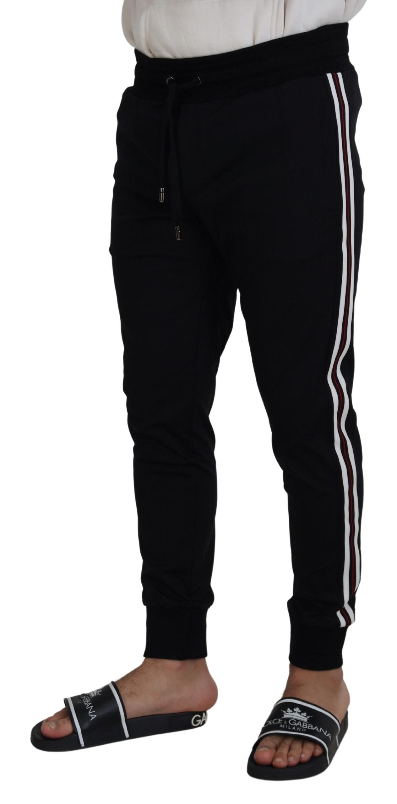 Schicke schwarze Designerhose aus Baumwolle