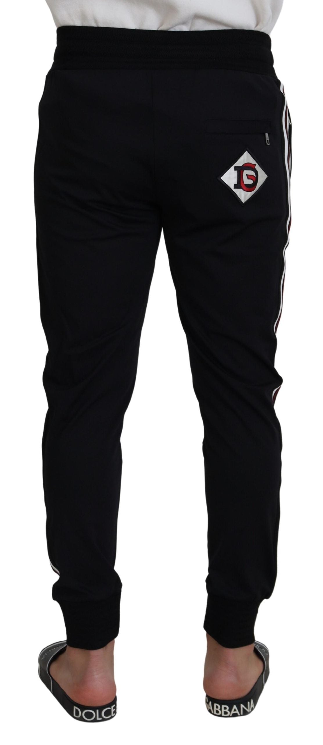 Schicke schwarze Designerhose aus Baumwolle