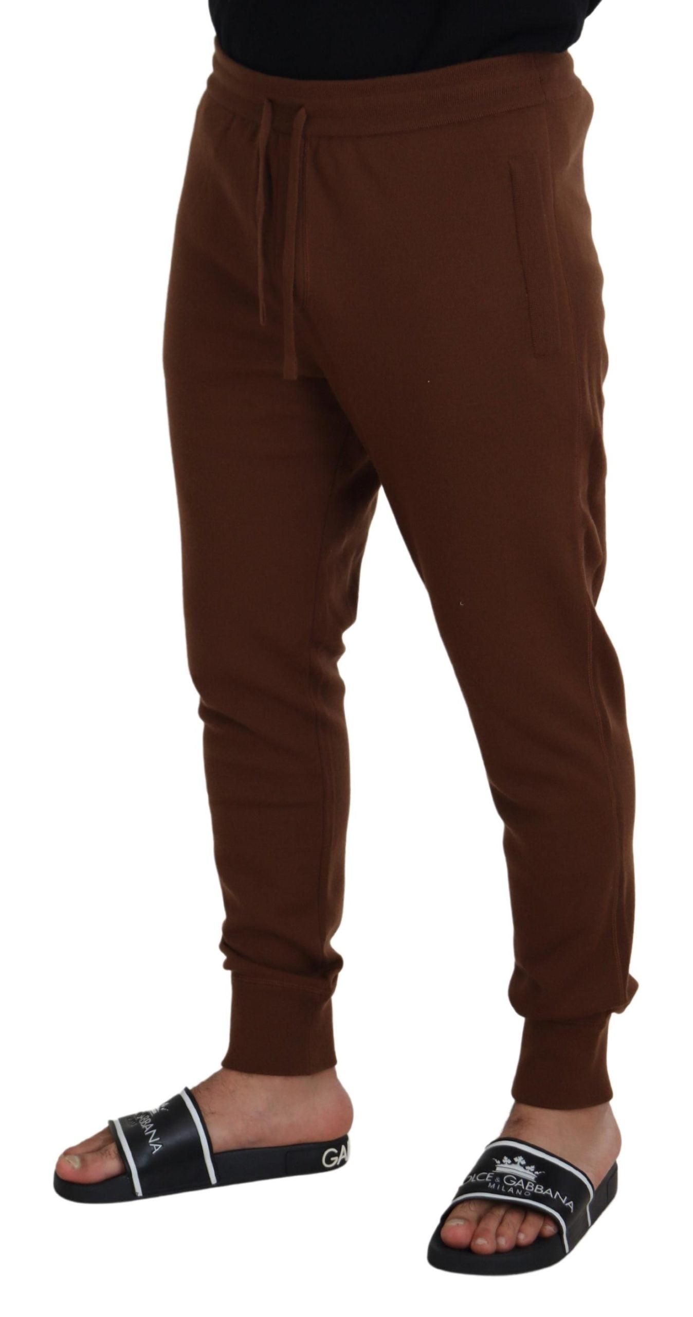 Elegante braune Kaschmir-Jogginghose