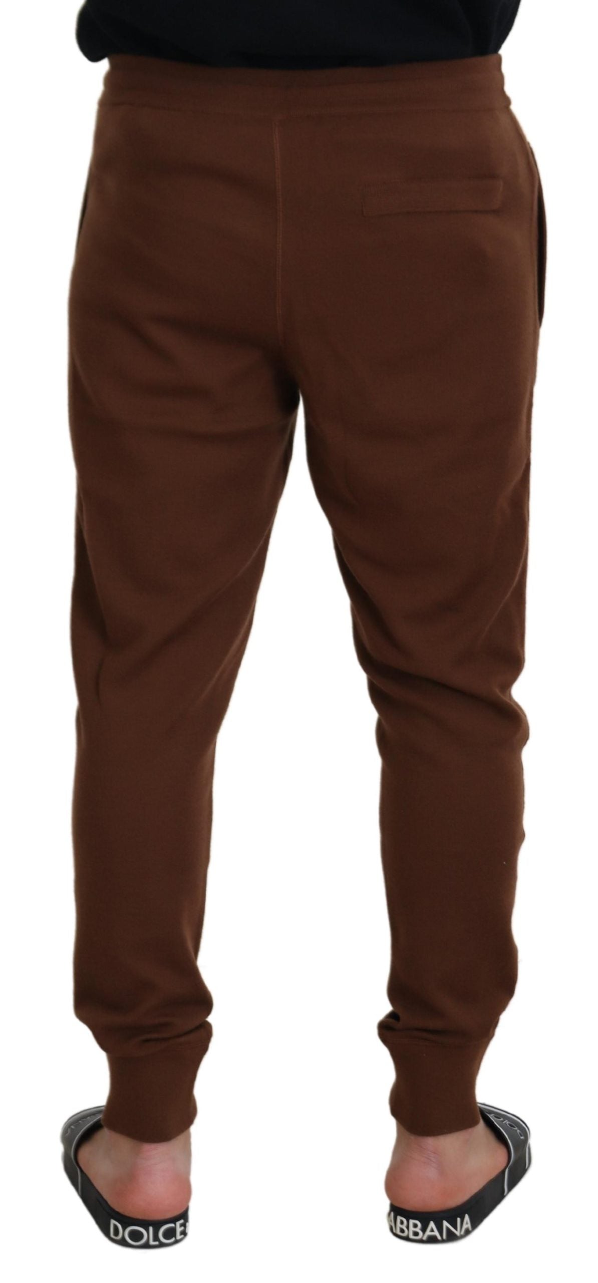Elegante braune Kaschmir-Jogginghose