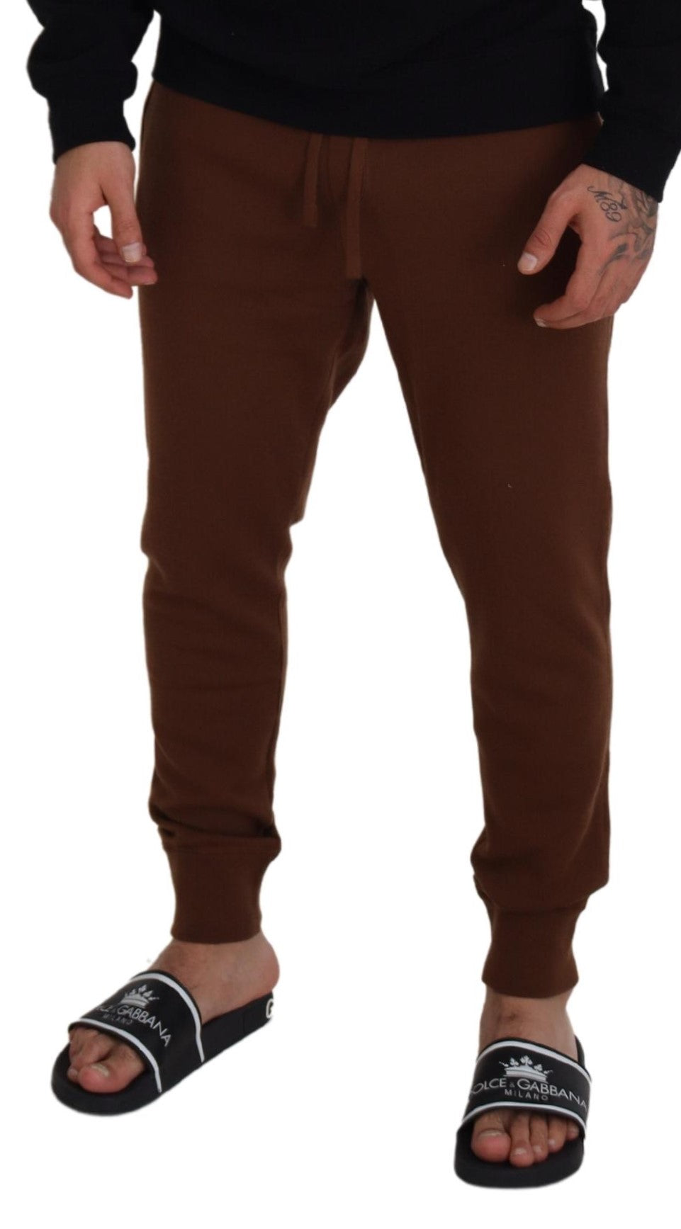 Elegante braune Kaschmir-Jogginghose