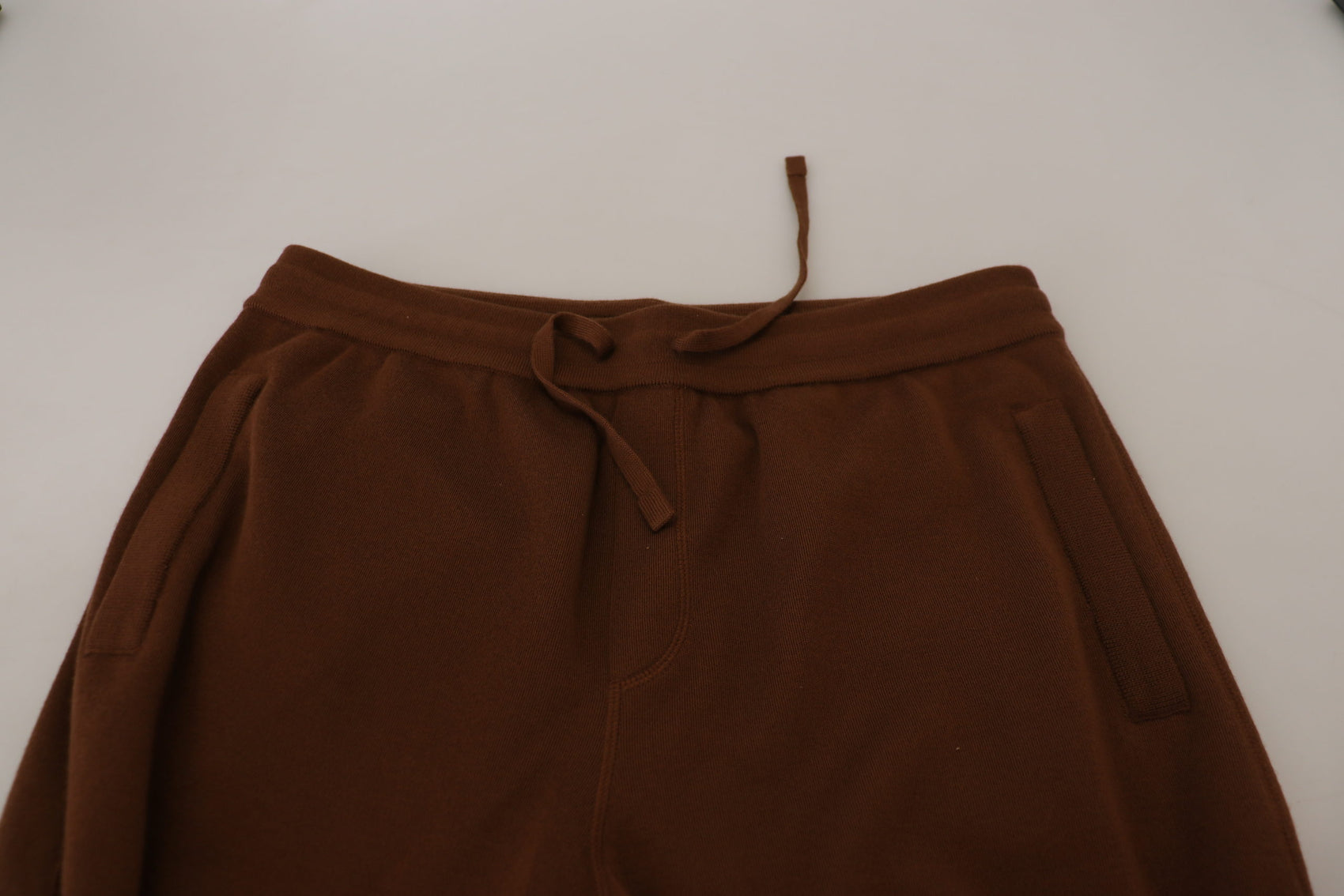 Elegante braune Kaschmir-Jogginghose