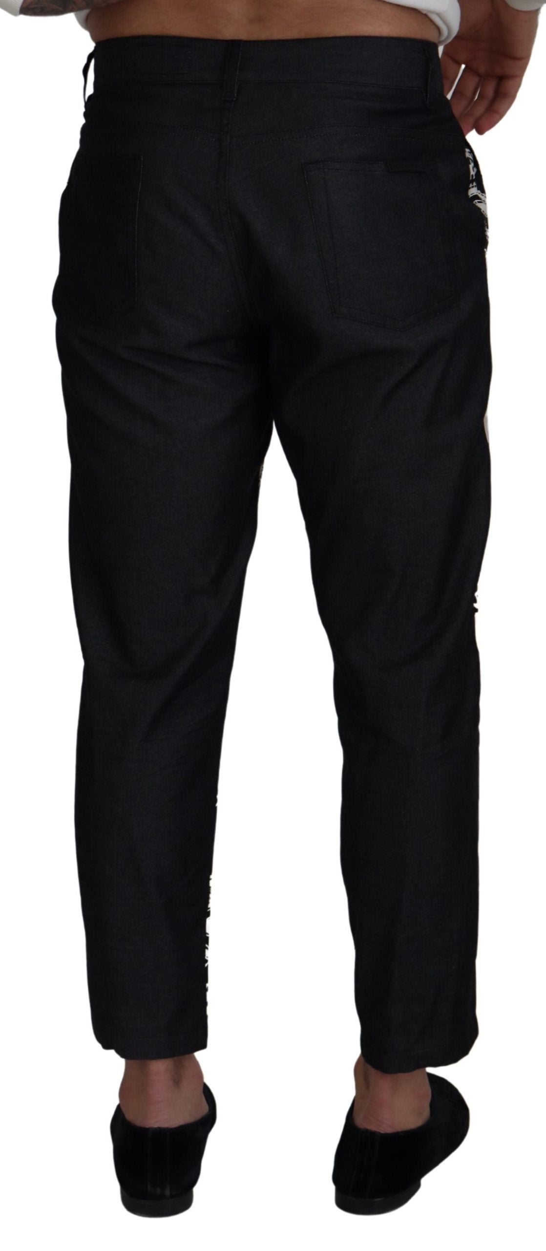 Elegante Hose aus Seide und Baumwolle mit Bandana-Print