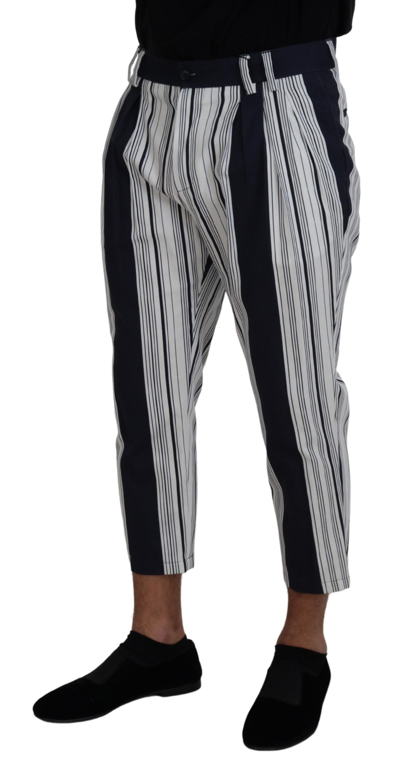 Elegante gestreifte Baumwollhose für Herren