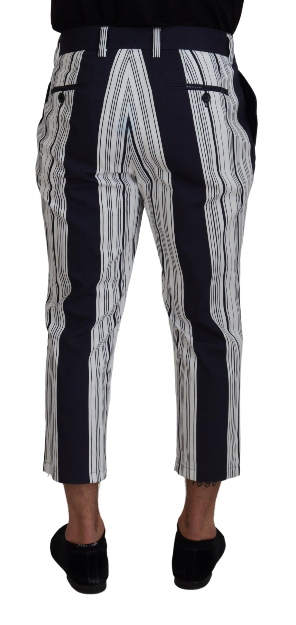 Elegante gestreifte Baumwollhose für Herren