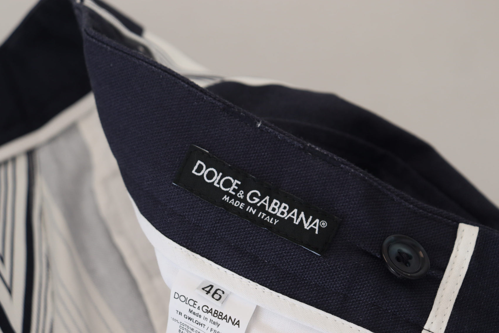 Elegante gestreifte Baumwollhose für Herren