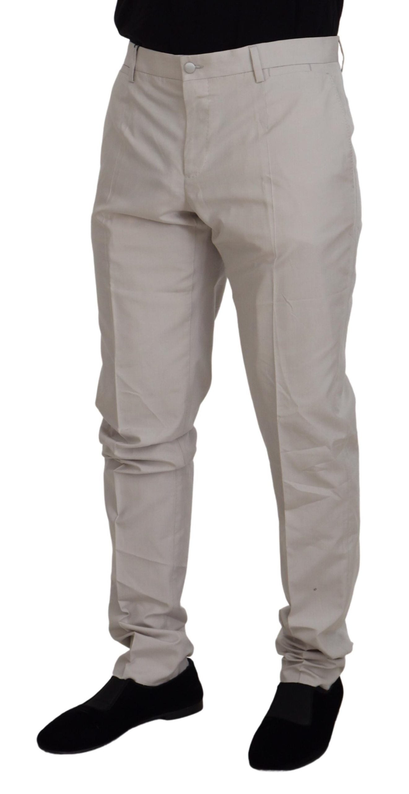 Elegante Hose aus Seidenmischung in Off-White