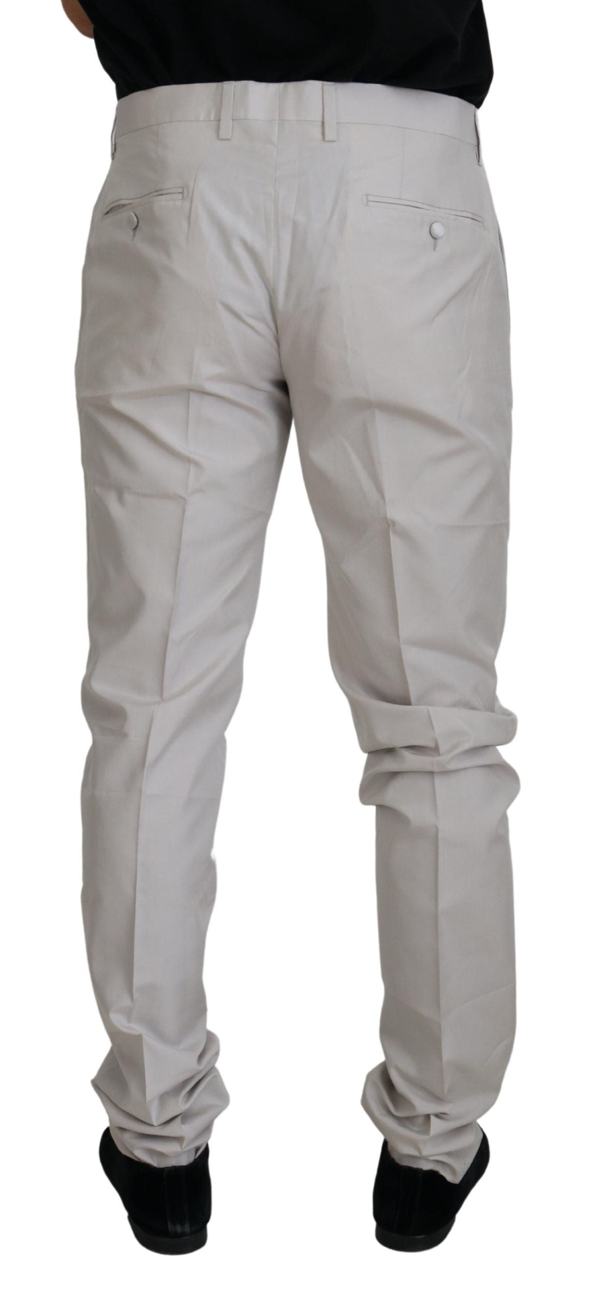 Elegante Hose aus Seidenmischung in Off-White