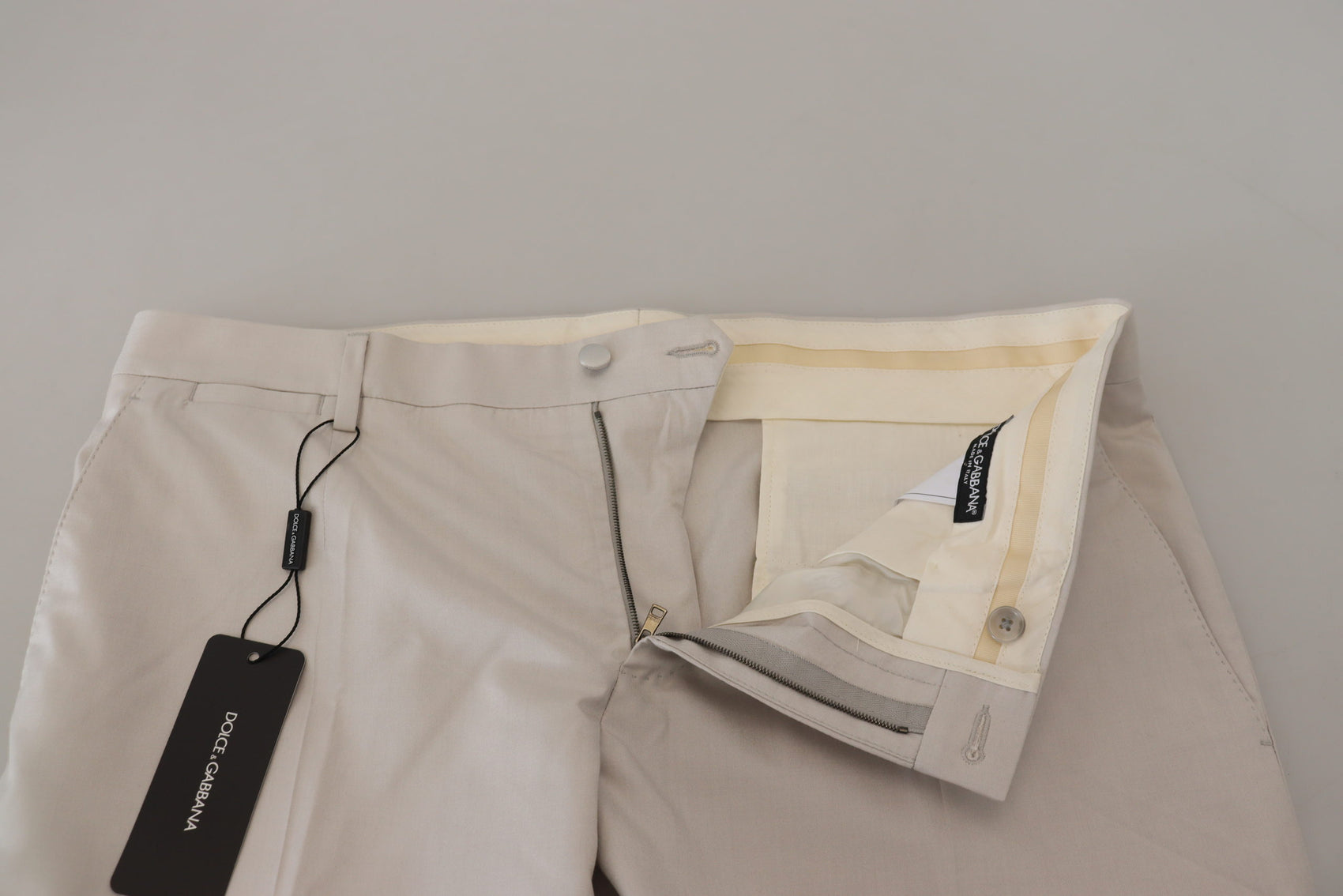 Elegante Hose aus Seidenmischung in Off-White